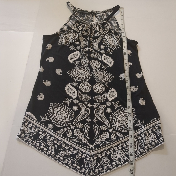 INC Women's Embroidered Black And White Tank Top, Size S - Picture 4 of 8